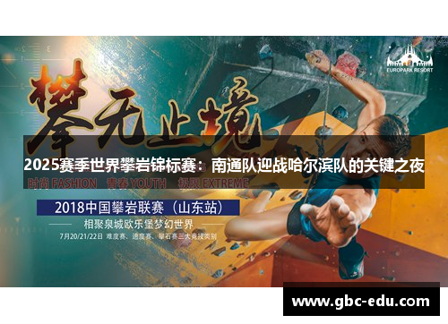 2025赛季世界攀岩锦标赛：南通队迎战哈尔滨队的关键之夜